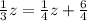 \frac{1}{3}z= \frac{1}{4}z+ \frac{6}{4}