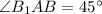 \angle B_{1}AB=45^{\circ}