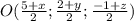 O( \frac{5+x}{2}; \frac{2+y}{2}; \frac{-1+z}{2})