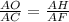 \frac{AO}{AC} = \frac{AH}{AF}