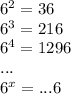 6^2=36\\6^3=216\\6^4=1296\\...\\6^x=...6