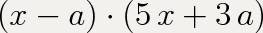 Разложите на множители квадратный трехчлен 5х²-2ах-3а²,