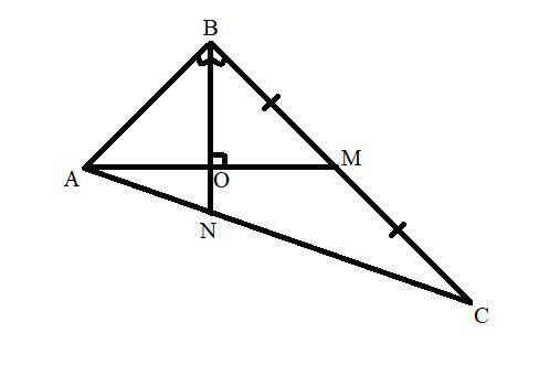 Втреугольнике abc медиана am перпендикулярна биссектрисе bn . найдите bc, если ab=1,5