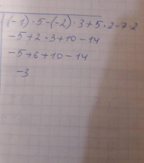 Найдите значение выражения (-1)^5-(-2)^3+5^2-7^2