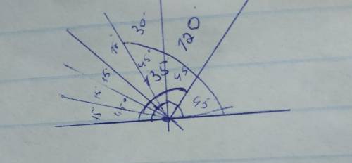 40 построить углы 30 45 120 и 135 градусов без использования транспортира, с циркуля и линейки