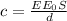 c = \frac{EE_{0}S}{d}