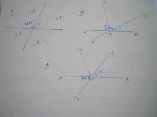 1) разность 2х углов, образовавшихся при пересечении 2х прямых равна 42 градуса. найдите все образов