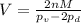 V= \frac{2nM}{p_{v}-2p_{d}}