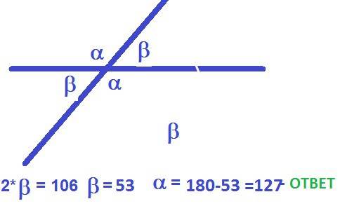 Найдите углы, образованные в результате пересечения двух прямых, если: 1) сумма двух из них равно 10