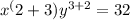 x^(2+3)y^{3+2}=32