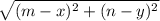 \sqrt{ (m-x)^{2}+ (n-y)^{2} }