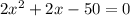 2x^2+2x-50=0