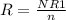 R= \frac{NR1}{n}