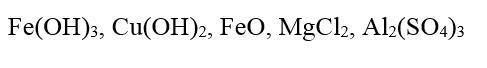 Составить формулу гидроксида железа(3),гидроксида меди(2),оксида железа(2),хлорид магния,сульфад алю