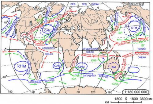 Отметьте на контурных картах ,обозначьте поверхностные течения мирового океана о.о