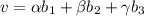 v= \alpha b_1+ \beta b_2+\gamma b_3