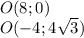 O(8;0)\\&#10;O(-4; 4\sqrt{3})