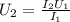 U_{2} = \frac{ I_{2} U_{1} }{ I_{1} }