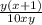 \frac{y(x+1)}{10xy}