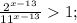 \frac{2^{x-13}}{11^{x-13}}1;