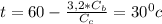 t= 60-\frac{3,2*C_{b}}{C_{c}} =30^{0}c