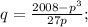 q= \frac{2008-p^3}{27p};