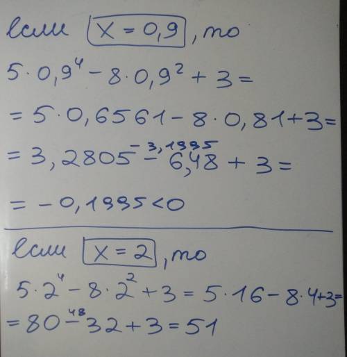 Решите неравенство 5x^4−8x^2+3≥0