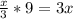 \frac{x}{3}*9=3x