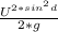 \frac{ U^{2* sin^{2}d } }{2*g}