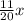 \frac{11}{20}x