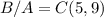 B/A=C(5,9)