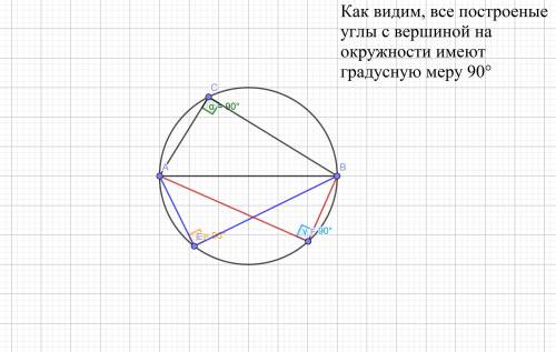 Постройте окружность и проведите её диаметр ав . постройте угол асв с вершиной с лежащей на окружнос