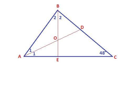 Впрямоугольном треугольнике авс проведены высота см и биссектриса ак пересекающиеся в точке о. найди