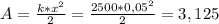 A= \frac{k*x^2}{2} = \frac{2500*0,05^2}{2} =3,125