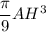 \dfrac{\pi}9 AH^3