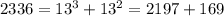 2336=13^3+13^2=2197+169