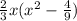 \frac{2}{3} x( x^{2} - \frac{4}{9})