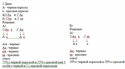 Решить по генетике : ) 1. ген чёрной окраски тела крупного рогатого скота доминирует над геном красн