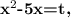 \textbf{x}^2\textbf{-5x=t,}