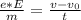 \frac{e*E}{m}=\frac{v-v_{0}}{t}