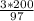 \frac{3*200}{97}