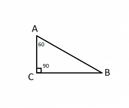 Один из острых углов прямоугольного треугольника равен 60 градусов; 1)катет,прилежащий к этому углу,