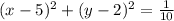 (x-5)^2+(y-2)^2=\frac{1}{10}