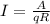 I= \frac{A}{qR}