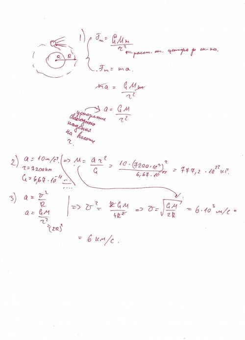 Спутник движется по круговой орбите в плоскости экватора на высоте от поверхности планеты, равной ее