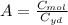 A = \frac{C_{mol}}{C_{yd}}