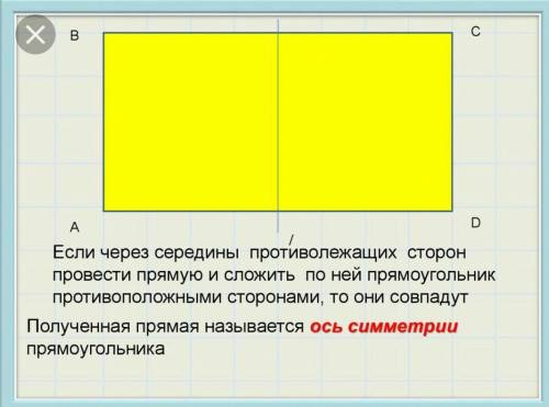 Прямоугольник ось симметрии фигуры. правило