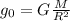 g _{0} =G \frac{M}{R ^{2} }