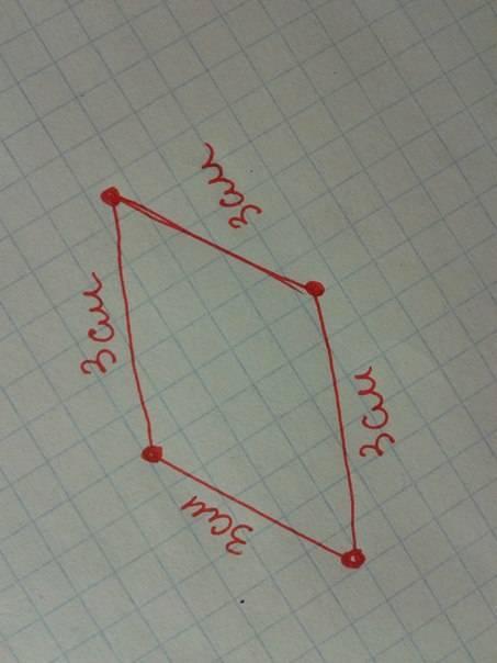 «замкнутая ломаная линия состоит из 4 одинаковых звениев.длина ломанрй 12 см. начерти такую ломаную.