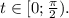 t\in [0;\frac{\pi}{2}).